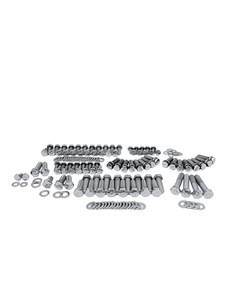 Engine Bolt Kit - Chevy Big Block With Headers And Aluminum Valve Covers - Hex Bolts, Polished Stainless With Bowtie Photo Main