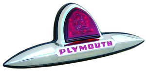 Led Third Brake Light Assembly. 46-48 Plymouth Chrome, 12volt Only - Sedan Photo Main