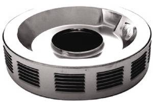 Air Cleaner, Louvered Chrome, 14" X 3" -Paper Element and Recessed Base Photo Main