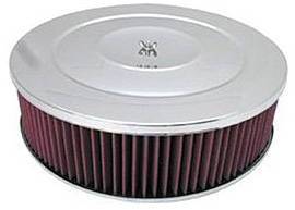 Air Cleaner, Chrome 14" X 4" Performance Style -Washable Element and Hi-Lip Base Photo Main