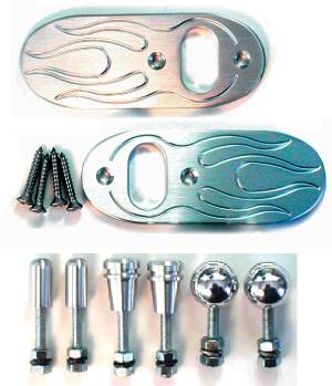 Door Latch Release Kit -Flamed Plate. Choose Smooth, Turned Or Ball Neat Nob Photo Main