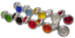 Chevrolet Parts -  License Plate Fastener - Jewel Glass Reflector (Red, Green, Blue, Amber, Burnt Orange, Purple, Clear, Light Blue, Yellow, Rainbow)