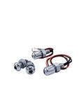  Parts -  License Plate Light "Bright Bolts" Stainless Steel Bolts - 2 Units With Wires, Nuts