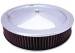  Parts -  Air Cleaner, Stainless 14" X 3" Muscle Car Style -Washable Element and Recessed Base