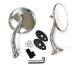  Parts -  Exterior Rear View Mirror, Stainless 4" "Swan Neck". Street Rod (2 Stud)