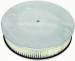  Parts -  Air Cleaner, Polished Aluminum 14" X 3" Round  -Plain, Paper Element and Flat Base