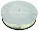  Parts -  Air Cleaner, Polished Aluminum 14" X 3" Round -Plain, Paper Element and Off-Set Base