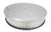  Parts -  Air Cleaner, Polished Aluminum 14" X 3" Round  -Plain, Paper Element and Dominator Base