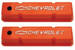 Chevrolet Parts -  Valve Covers - Chevy Sb, Tall With 'Chevrolet' and Bowtie, Orange Aluminum