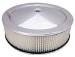  Parts -  Air Cleaner, Stainless Steel 14" X 4" Muscle Car Style  -Paper Element and Flat Base