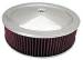  Parts -  Air Cleaner, Stainless Steel 14" X 4" Muscle Car Style -Washable Element and Recessed Base