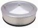  Parts -  Air Cleaner, Stainless Steel 14" X 4" Muscle Car Style -Paper Element and Off-Set Base