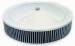  Parts -  Air Cleaner, Chrome 14" X 3" Muscle Car Style  -Washable Element and Off-Set Base