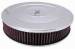  Parts -  Air Cleaner, Chrome 14" X 3" Performance Style -Washable Element and Recessed Base