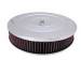  Parts -  Air Cleaner, Chrome 14" X 3" Performance Style  -Washable Element and Off-Set Base