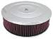  Parts -  Air Cleaner, Chrome 14" X 4" Performance Style Air Cleaner Set -Washable Element and Flat Base