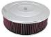  Parts -  Air Cleaner, Chrome 14" X 4" Performance Style -Washable Element and Hi-Lip Base