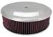  Parts -  Air Cleaner, Chrome 14" X 4" Race Car Style  -Washable Element and Hi-Lip Base