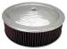  Parts -  Air Cleaner, Chrome 14" X 4"  With "Flames" -Washable Element and Hi-Lip Base