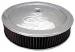  Parts -  Air Cleaner, Chrome 14" X 3"  With "Flames" -Washable Element and Dominator Base