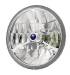 Chevrolet Parts -  Headlight, Clear Glass With Diamond Cut Reflector And A Tri-Bar With Blue Dot 12v 5-3/4 inch (Adjure)