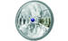 Chevrolet Parts -  Headlight, Clear Glass With Diamond Cut Reflector And A Tri-Bar With Blue Dot 12v 7"