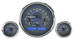 Chevrolet Parts -  Dakota Digital - VHX Universal 3 Round Gauge System With Chrome Bezel Carbon Fiber Style Face - Blue Backlight