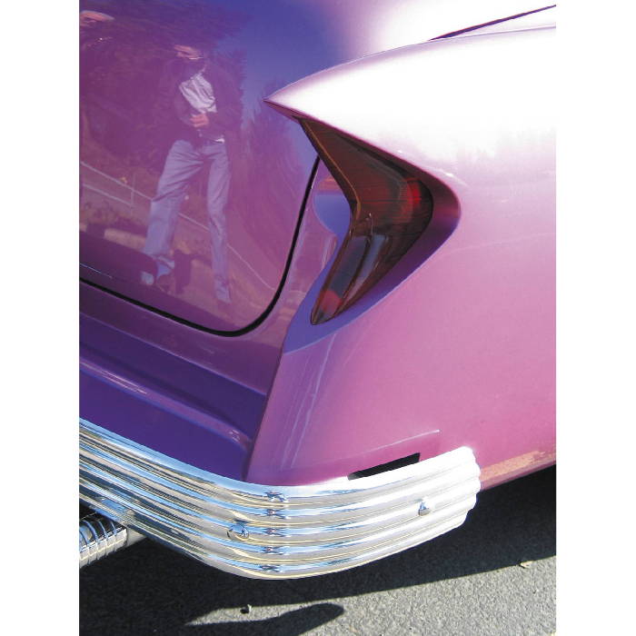 Street Rod Parts » Bumper "Briz" Polished Alloy, "Shoebox" 5 Rib