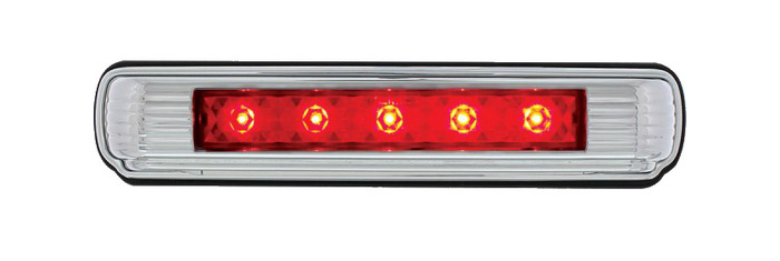 11 Red LED Chrome Deluxe License Plate Frame Third Brake Light 