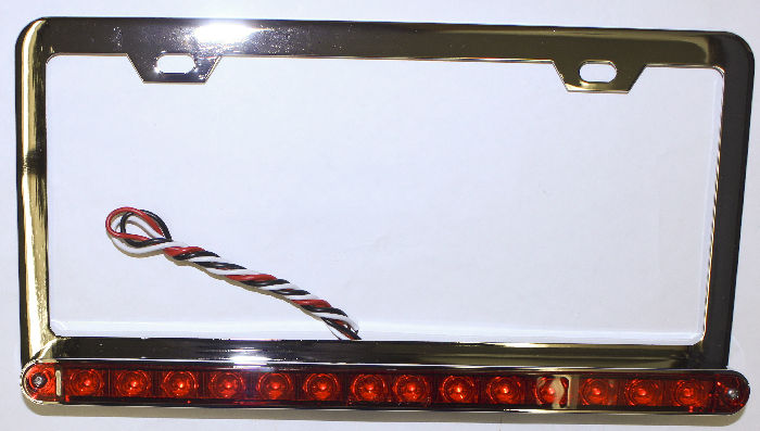 lighted licence plate frame