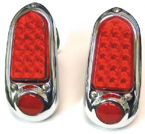 Chevrolet Car Tail Light Assembly - Chrome, Led. All (Except Sedan Delivery And Wagon) 12 Volt Photo Main