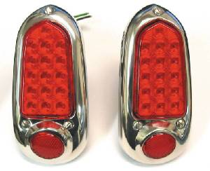 Chevrolet Car Tail Light Assembly - Stainless Steel - Led. All (Except Sedan Delivery And Wagon) 12 Volt Photo Main