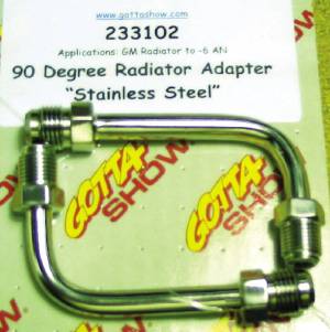 Transmission Cooler Hose Adapter. GM Radiator (1/2-20 Male Inv. Flare) To -6 An Male 90° Photo Main