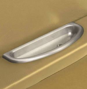 Door Pull Kit, Brushed Billet Aluminum Crescent Oval Armrest  Photo Main