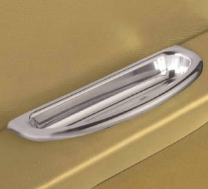 Door Pull Kit, Polished Billet Aluminum Crescent Oval Armrest  Photo Main