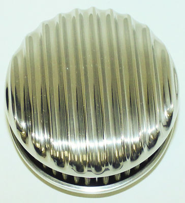 Finned Aluminum Air Cleaner, Short. Polished For Rochester 2-G Carbs Photo Main