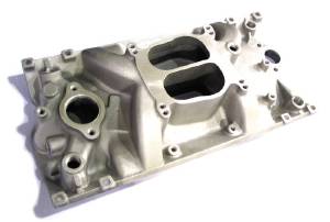 Intake Manifold -Satin Cyclone, Chevy Small Block Vortec Heads (Non Egr) Photo Main