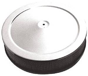 Air Cleaner, Stainless 14" X 3" Muscle Car Style -Paper Element & Recessed Base Photo Main