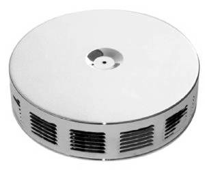 Air Cleaner, Chrome 14" X 3" Louvered Style  -Paper Element & Off-Set Base Photo Main