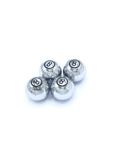 Chrome Large 8 Ball Valve Stem Caps Photo Main