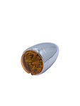 Chevrolet Parts -  Chevrolet Car Led Tail Light Assembly (3" Round) Chrome Housing, Amber 12 Volt