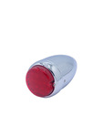  Parts -  Car Led Tail Light Assembly Right (3" Round) Chrome Housing Red 12 Volt