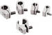  Parts -  Line Clamps -3/16" Single -Billet -4 pack