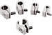  Parts -  Line Clamps -5/16" Single -Billet -4 pack