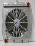  Parts -  Car Radiator (aluminum) T-Bird V8, Large Dual Core With Trans Cooler, 2600 Cfm Fan And Shroud