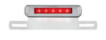  Parts -  License Plate Frame - Chrome Hotrod Led 3rd Brake light 