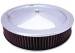  Parts -  Air Cleaner, Stainless 14" X 3" Muscle Car Style -Washable Element and Recessed Base