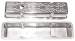 Chevrolet Parts -  Chevrolet Valve Cover Polished Aluminum Small Block Chevy Tall - Flame With Hole and Baffled (Includes Grommets)