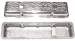Chevrolet Parts -  Chevrolet Valve Cover Polished Aluminum Small Block Chevy Short - Flame With Hole and Baffled (Includes Grommets)