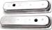Chevrolet Parts -  Chevrolet Valve Cover Polished Alum Small Block Chevy Center Bolt Short - Plain With Hole and Baffled (Grommets and Bolts)